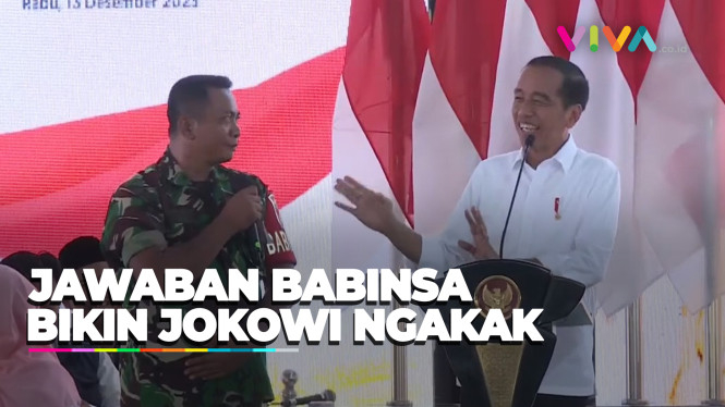 Aksi Kocak Babinsa Kocok Perut Jokowi, Auto Dapat Sepeda