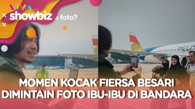 KOCAK! Fiersa Besari Jadi Tukang Foto Ibu-ibu di Bandara