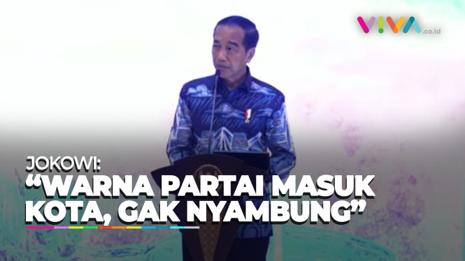 Jokowi Heran, Daerah Dicat Warna Parpol: Gak Nyambung,
