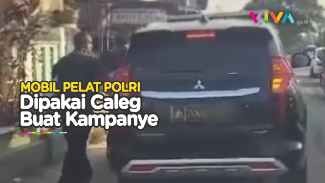 Caleg Pakai Mobil Pelat Polri Buat Kampanye di Tangerang