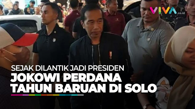 Momen Jokowi Tahun Baruan di Solo