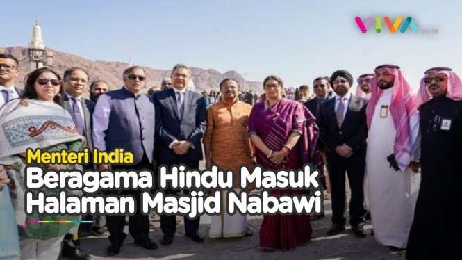 Menteri India Beragama Hindu Masuk ke Halaman Masjid Nabawi