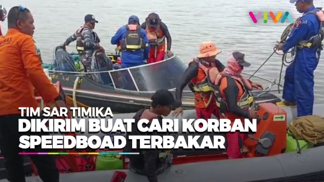 Tim SAR Timika Meluncur Cari Korban Speedboat yang Terbakar