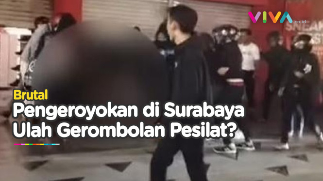 DETIK-DETIK Massa Misterius Keroyok 2 Remaja di Surabaya
