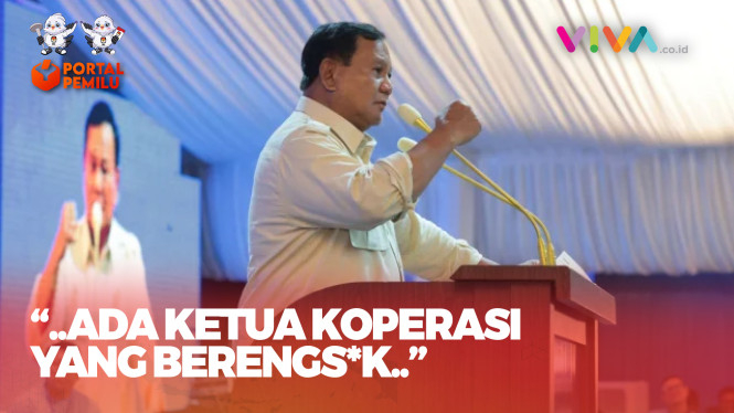 Prabowo Sentil Adanya Ketua-ketua Koperasi Brengs*k