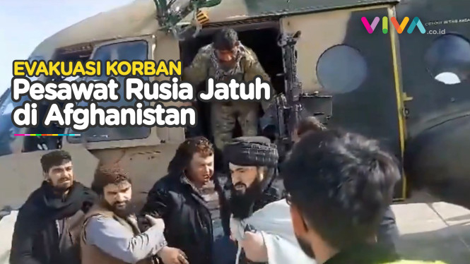 Evakuasi Korban Pesawat Rusia Jatuh di Afghanistan