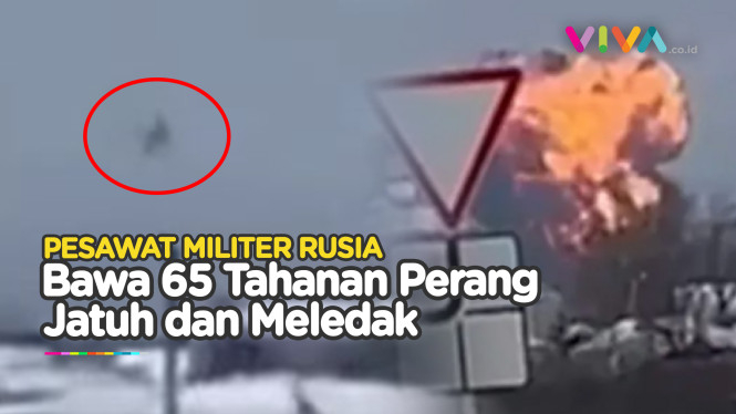 VIDEO Pesawat Militer Rusia Jatuh, Diserang Rudal Ukraina?