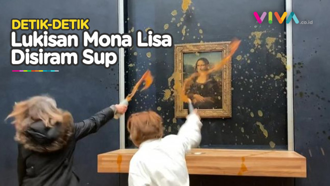 Prancis Krisis, Lukisan Mona Lisa Disiram Sup Oleh Pendemo