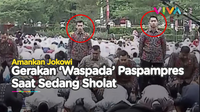 Viral Gerakan Sholat Paspampres Saat Amankan Jokowi