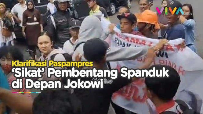 Klarifikasi Aparat 'Sikat' Pembentang Spanduk Depan Jokowi