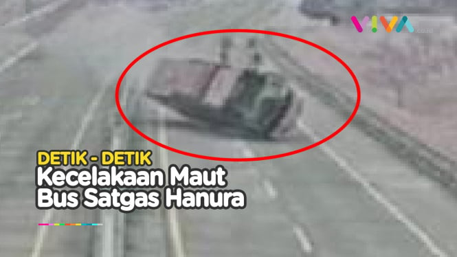 Rekaman CCTV Kecelakaan Maut Bus Satgas Hanura