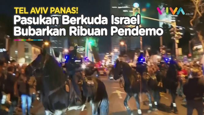MInta Netanyahu Mundur, Pendemo vs Polisi Cekcok di Ibu Kota