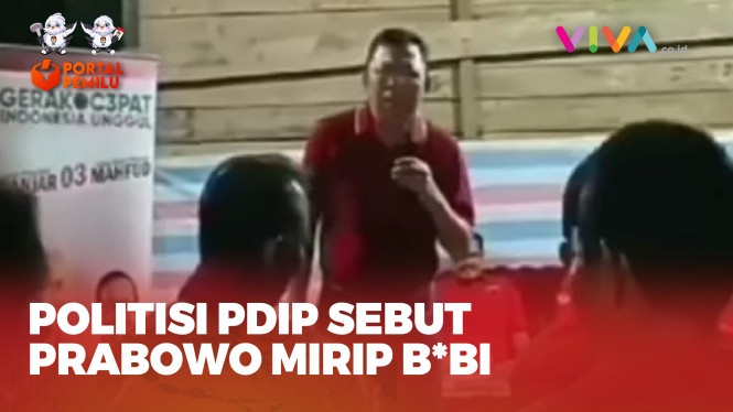 DUH! Politikus PDIP Pakai Gerakan Hina Prabowo B*bi
