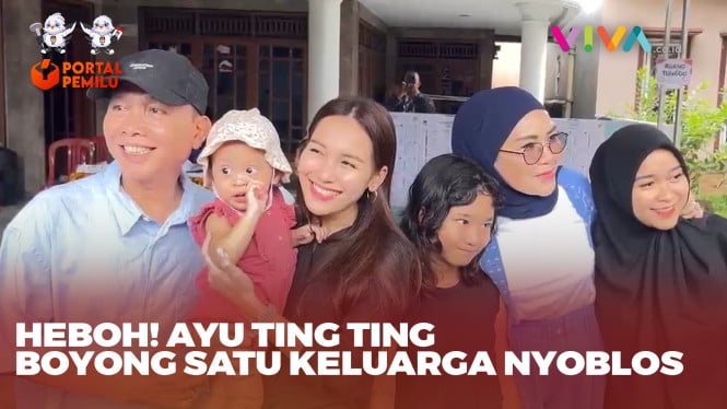 Coblos Bareng Keluarga, Ayu Ting Ting: Pilih Ayah Ojak!
