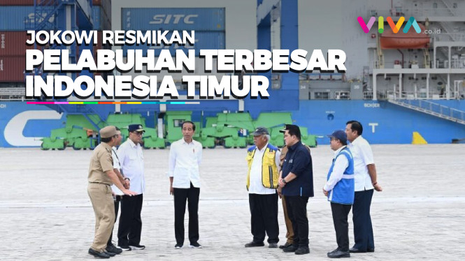 Momen Jokowi Resmikan Makassar New Port