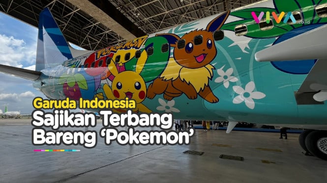 GEMES! Pesawat dengan 'Pokemon' Siap Lepas Landas