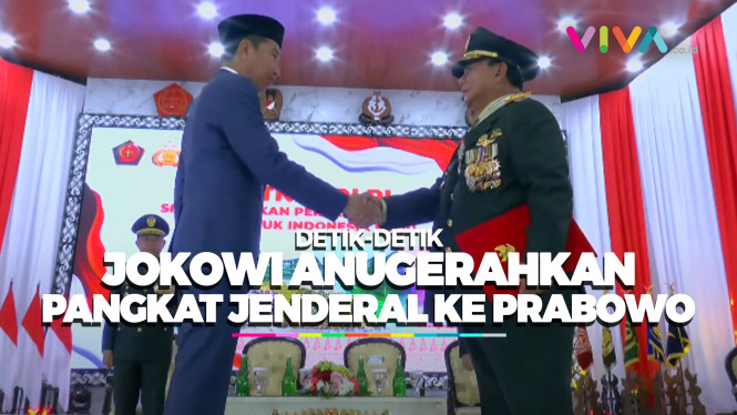 Jokowi Anugerahi Prabowo Pangkat Jenderal Kehormatan