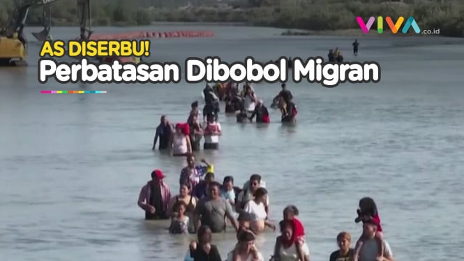 AS Kebobolan, Migran dari Meksiko Lewati Sungai Rio Grande