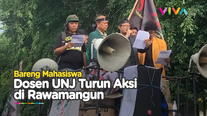 Desak Turunkan Jokowi, Dosen UNJ dan Mahasiswa Demo Bersama