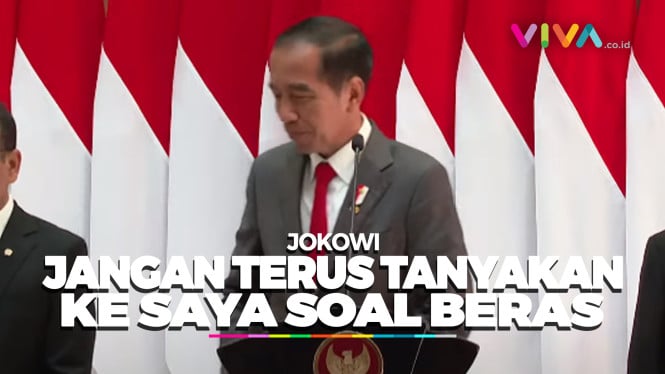 Jokowi Pergi Tinggalkan Wartawan Saat Dicecar Soal Beras