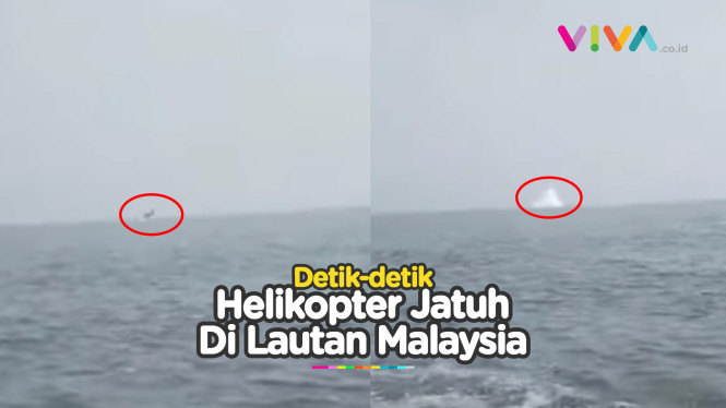 Detk-detik Helikopter Maritim Jatuh di Tengah Laut Selangor
