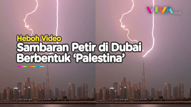 Sambaran Petir di Dubai Berbentuk 'Palestina', Petanda Apa?