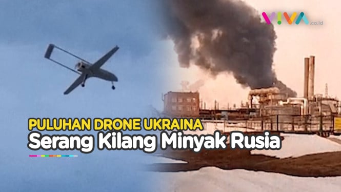 Puluhan Drone Ukraina Targetkan Kawasan Minyak di Rusia