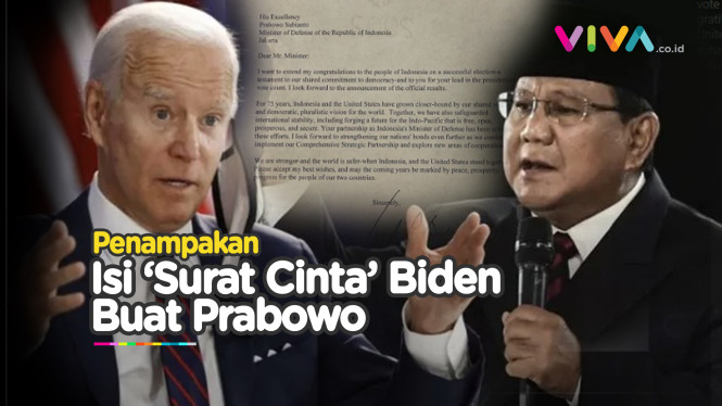 Diam-diam Joe Biden Kirim Surat ke Prabowo, Begini isinya..