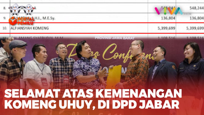 'Momen Kemenangan Komeng, Peserta Rapat KPU Teriak 'Uhuy'