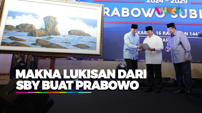 SBY Berikan Lukisan Tangan ke Prabowo Dengan Makna Mendalam