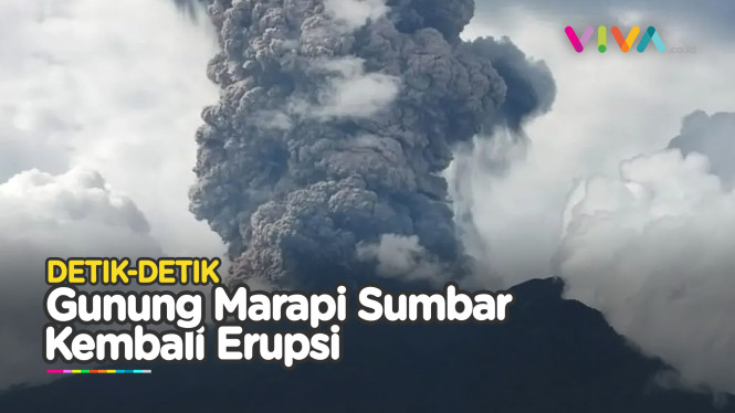 Penampakan Horor Erupsi Gunung Marapi Sumatera Barat