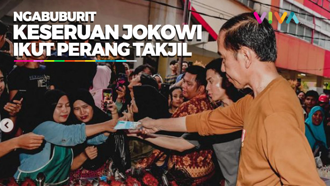 Jelang Liburan! Jokowi Ikutan War Takjil di Pasar Jambi