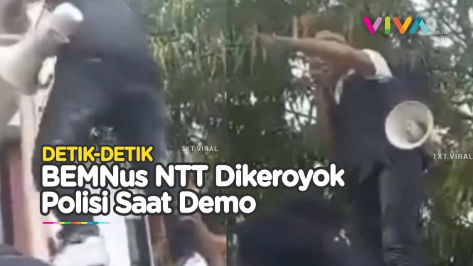 AROGAN! BEMNus NTT Dikeroyok Polisi Ketika Demo di PN Kupang