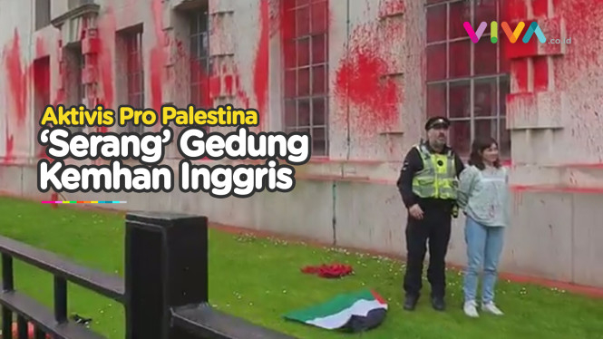 Aksi Pendemo Pro Palestina 'Serang' Kemhan Inggris