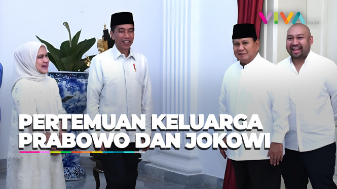 Lebaran Kedua, Prabowo dan Anaknya Kunjungi Jokowi di Istana