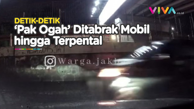Video Tragis 'Pak Ogah' Diseruduk Mobil hingga Terlempar