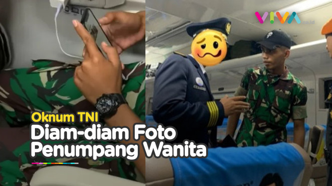 Oknum TNI Diam-diam Foto Penumpang Wanita di Kereta