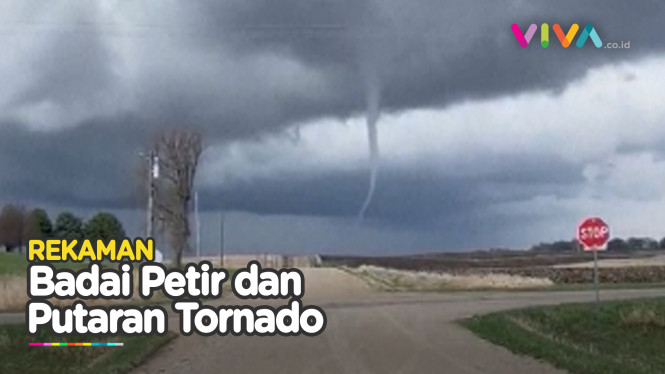 Tangkapan Video Putaran Tornado Ganas Luluh Lantak Iowa AS