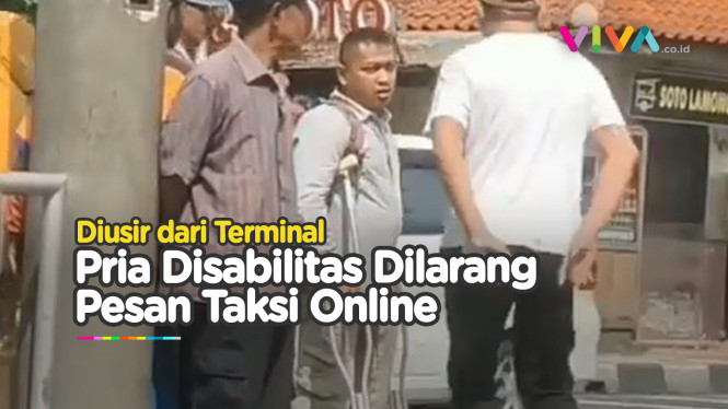 Diusir dari Terminal, Disabilitas Cekcok dengan Sopir Taksi