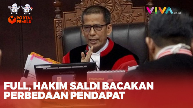 FULL Hakim MK Saldi Isra Bacakan Dessenting Opinion