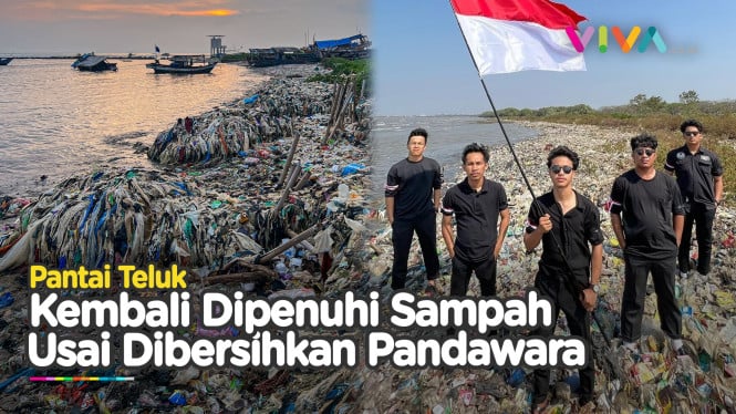 Usai Dibersihkan Pandawara Group, Kini Pantainya Kotor Lagi