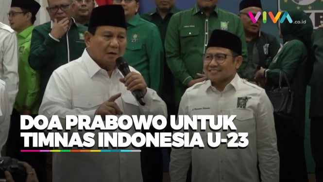 Didampingi Cak Imin, Prabowo Doakan Kemenangan Timnas U-23