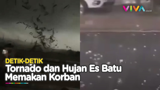 VIDEO Horor Tornado Disertai Hujan Es Hantam Tiongkok