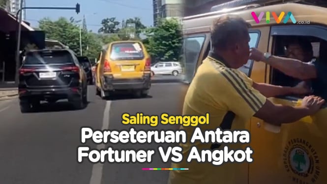 Kejar-kejaran Fortuner vs Angkot, Endingnya Bikin Tegang!