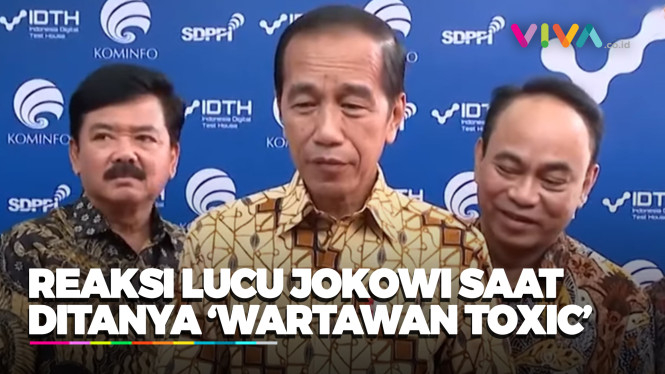 Jokowi Ngakak Ditanya Orang Toxic Hingga Kabinet Baru