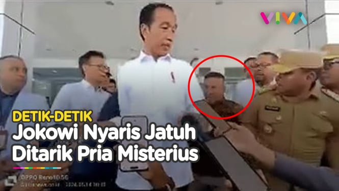 Sosok Pria Terobos Ring 1 Tarik Tangan Jokowi Ternyata..