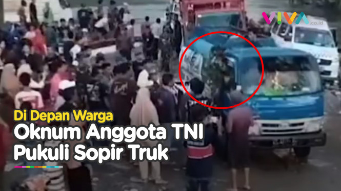 VIDEO Oknum TNI Hajar Sopir Truk di Trans Kendari-Morowali