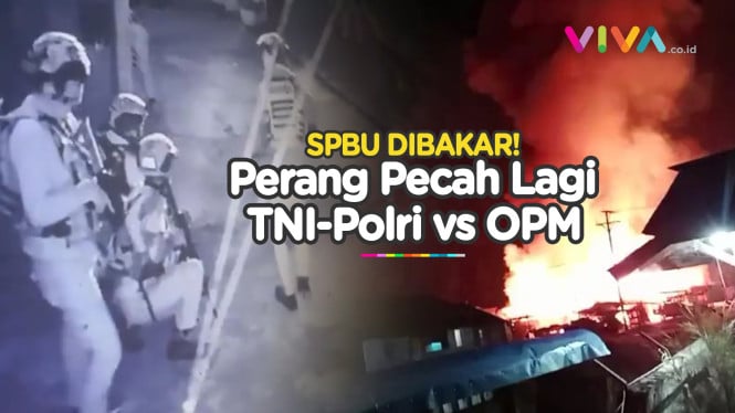 PAPUA PANAS! Baku Tembak Pecah, Rumah hingga SPBU Dibakar