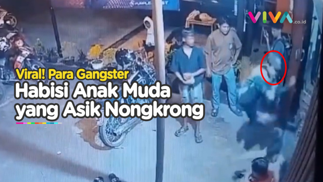 Aksi Bengis Anggota Gangster, Hajar Kepala Korban Pakai Pot