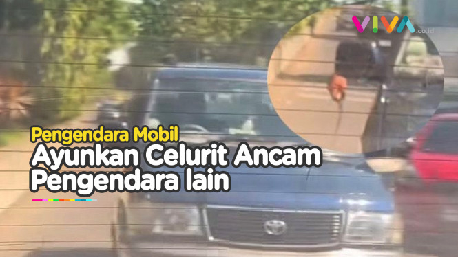 Pengemudi Arogan, Ayunkan Celurit dan Usik Pengendara Lain